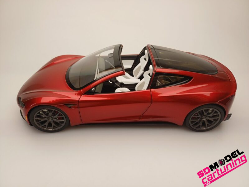 1:18 Tesla Roadster - Rood metallic - immagine 5