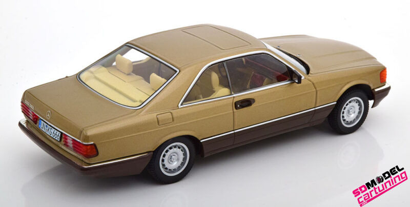 1:18 Mercedes Benz 500 SEC C126 – 1987 – Goud Metallic - Imagen 5