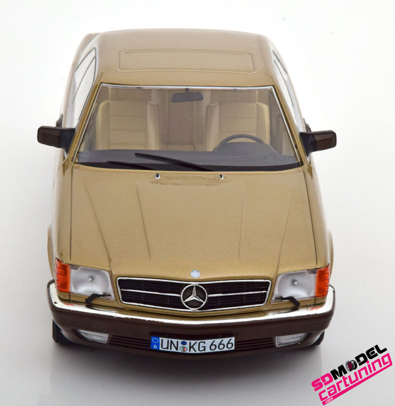 1:18 Mercedes Benz 500 SEC C126 – 1987 – Goud Metallic - Imagen 2