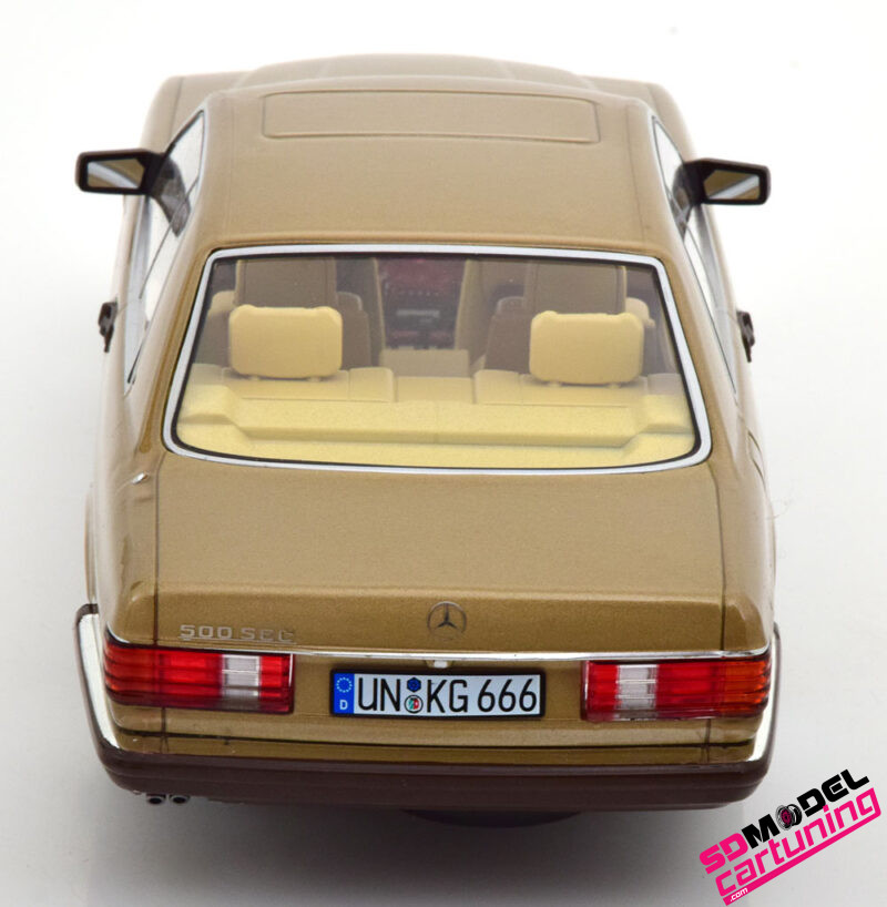 1:18 Mercedes Benz 500 SEC C126 – 1987 – Goud Metallic - Imagen 3