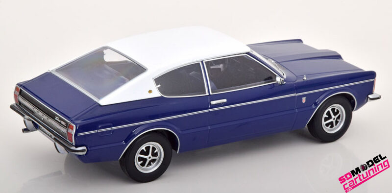 1:18 Ford Taunus GXL Coupe met Vinyldak – 1971 – Blauw/ Wit - Imagen 5