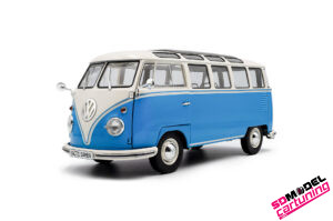 1:18 Volkswagen T1 Samba - 1962 - Blue / White