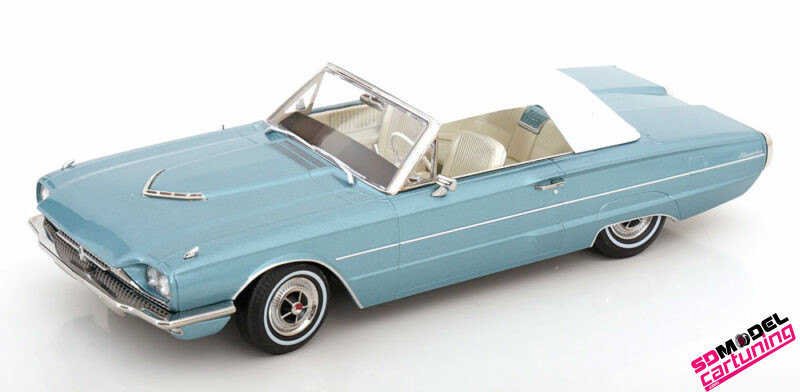 1:18 Ford Thunderbird Cabrio – 1966 – Lichtblauw Metallic - Imagen 2