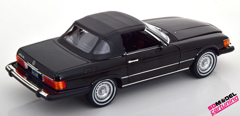1:18 Mercedes Benz 450SL R107 US-version - American Gigolo film versie - 1979 - Zwart. - Afbeelding 3