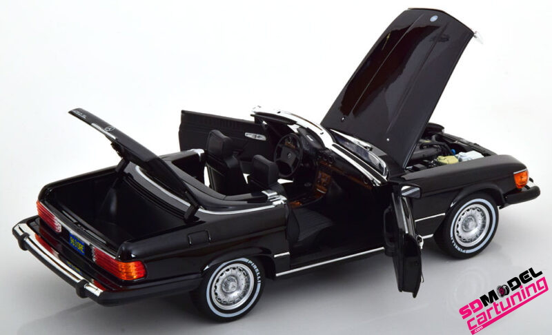 1:18 Mercedes Benz 450SL R107 US-version - American Gigolo film versie - 1979 - Zwart. - Afbeelding 2