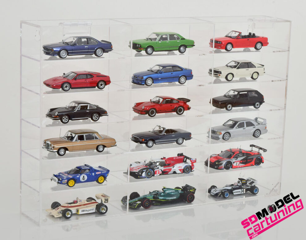 Duidelijke 1/64 Modelauto Vitrine Met Stofkap Vitrinekast Voor Geschenken 10 Roosters