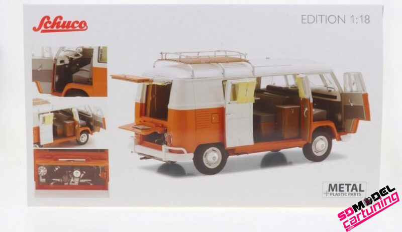 1:18 Volkswagen T1 Camper - Oranje / Wit - immagine 5