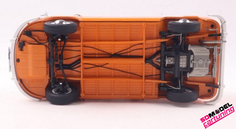 1:18 Volkswagen T1 Camper - Oranje / Wit - immagine 3