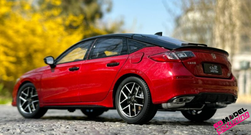 1:18 Honda Civic Hatchback Sport Turbo - 2023 - Rood metallic – Bild 8