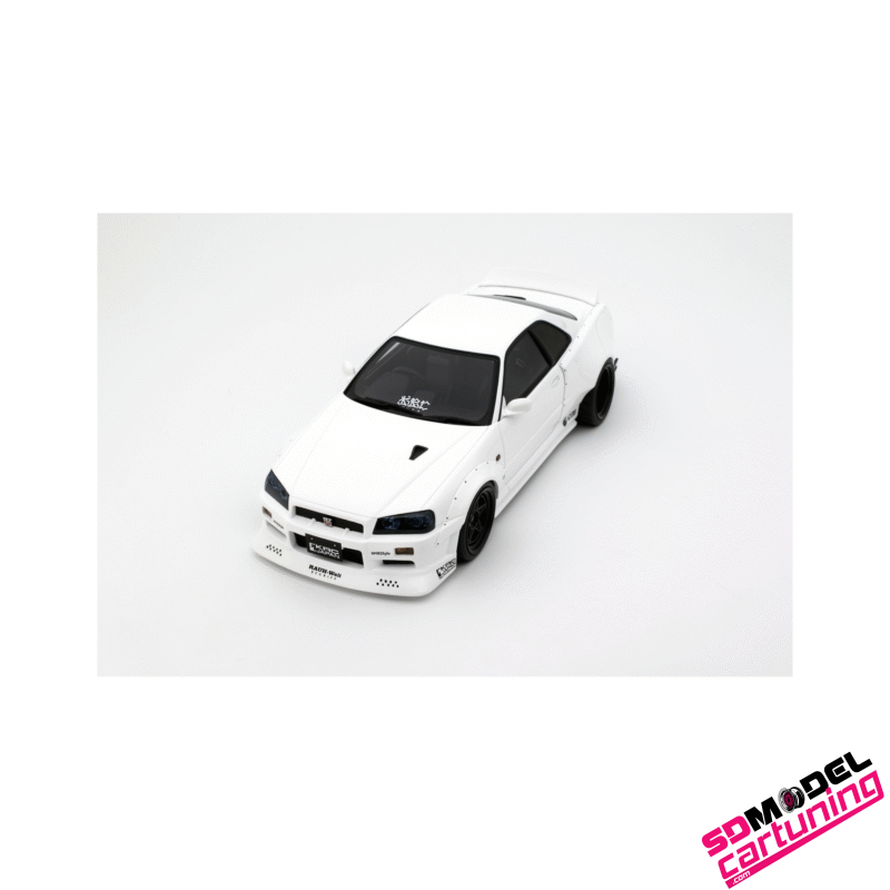 1:18 Nissan Skyline GT-R (BNR34) by KRC QX1 – 2019 – Wit - Afbeelding 6