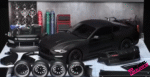 1:18 Ford Mustang GT - 2019 - Matzwart inclusief tuning kit