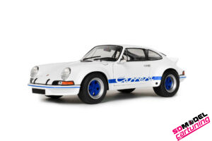 1:18 Porsche 911 RSR Carrera - 1973 - Wit/Blauw