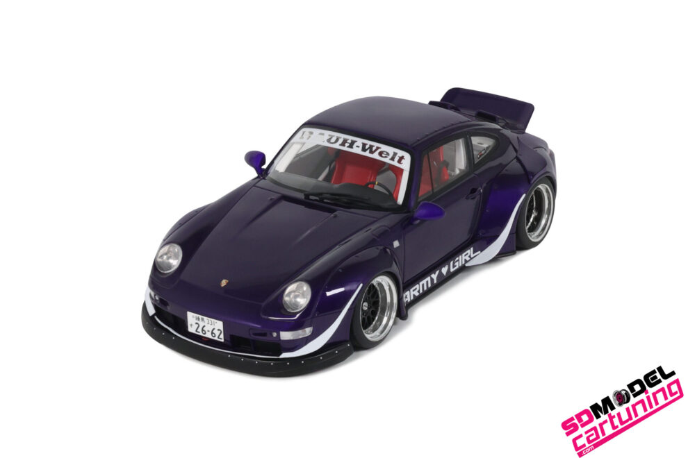 1:18 Porsche 911 993 RWB Army Girl - Purple metallic - SDmodelcartuning.com