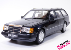 1:18 Mercedes-Benz 300D S124 - 1990 - Zwart metallic