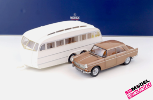 1:18 Peugeot 404 with Hènon Caravan – 1965 – Metallic Brown