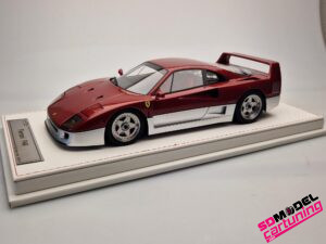 1:18 Ferrari F40 - 1987 - Carbon Rood - Zilver (Two Tone)