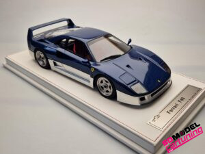 1:18 Ferrari F40 - 1987 - Carbon Blauw - Zilver (Two Tone)