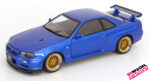1:12 Nissan Skyline GT-R R34 V-Spec - 2001 - Blue metallic BBS Wheels